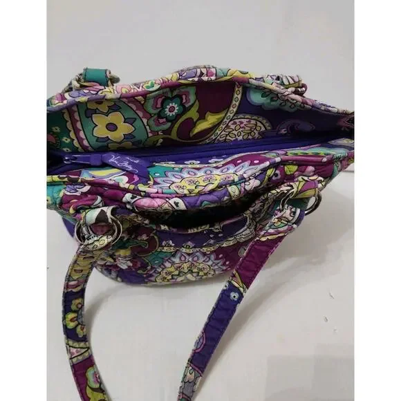 Vera Bradley retired quilted Mandy tote bag in a plum crazy paisley pattern. - Picture 13 of 16